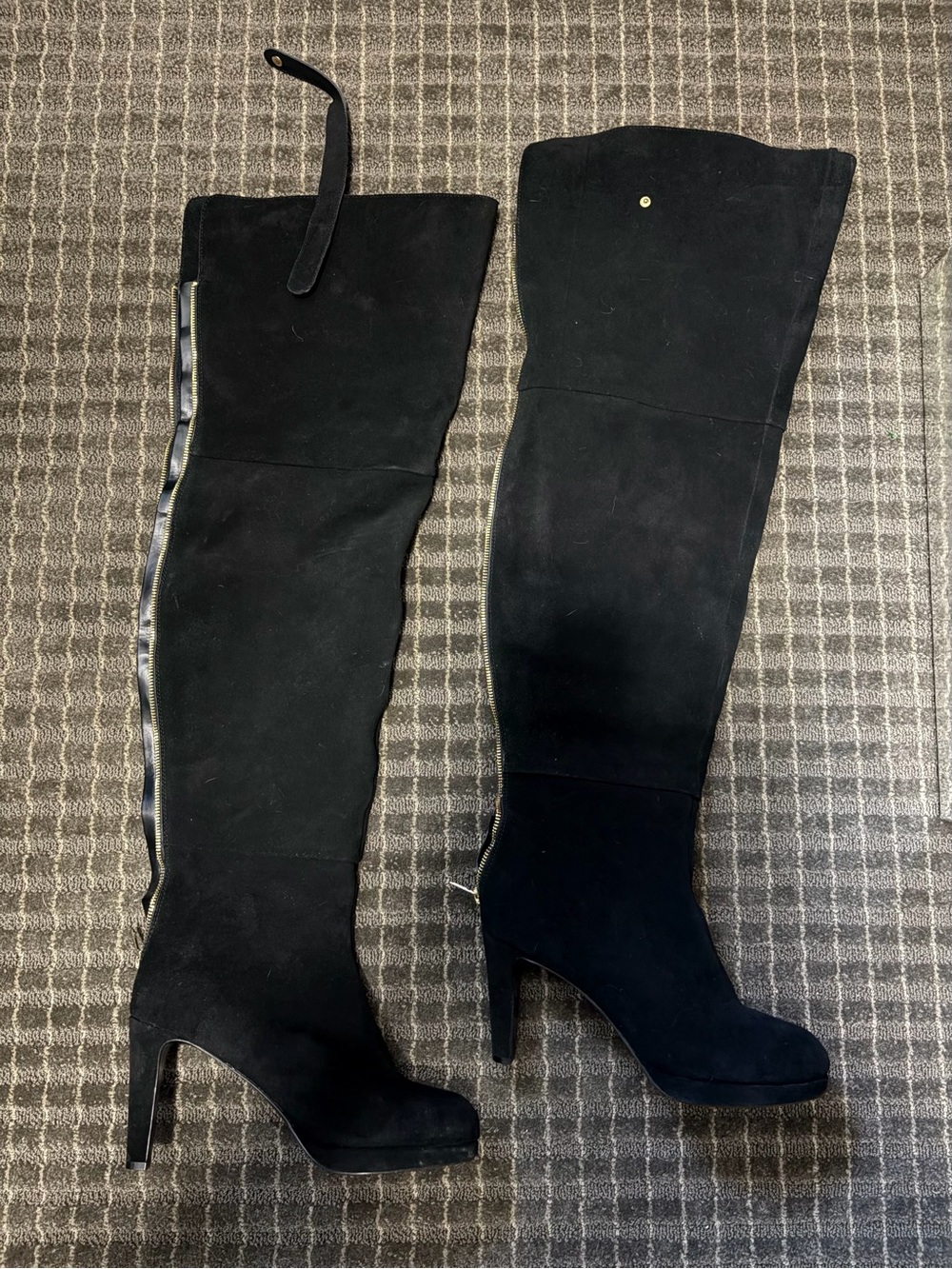 Kelsi Dagger Braillen Black Suede OTK boots (size 10)